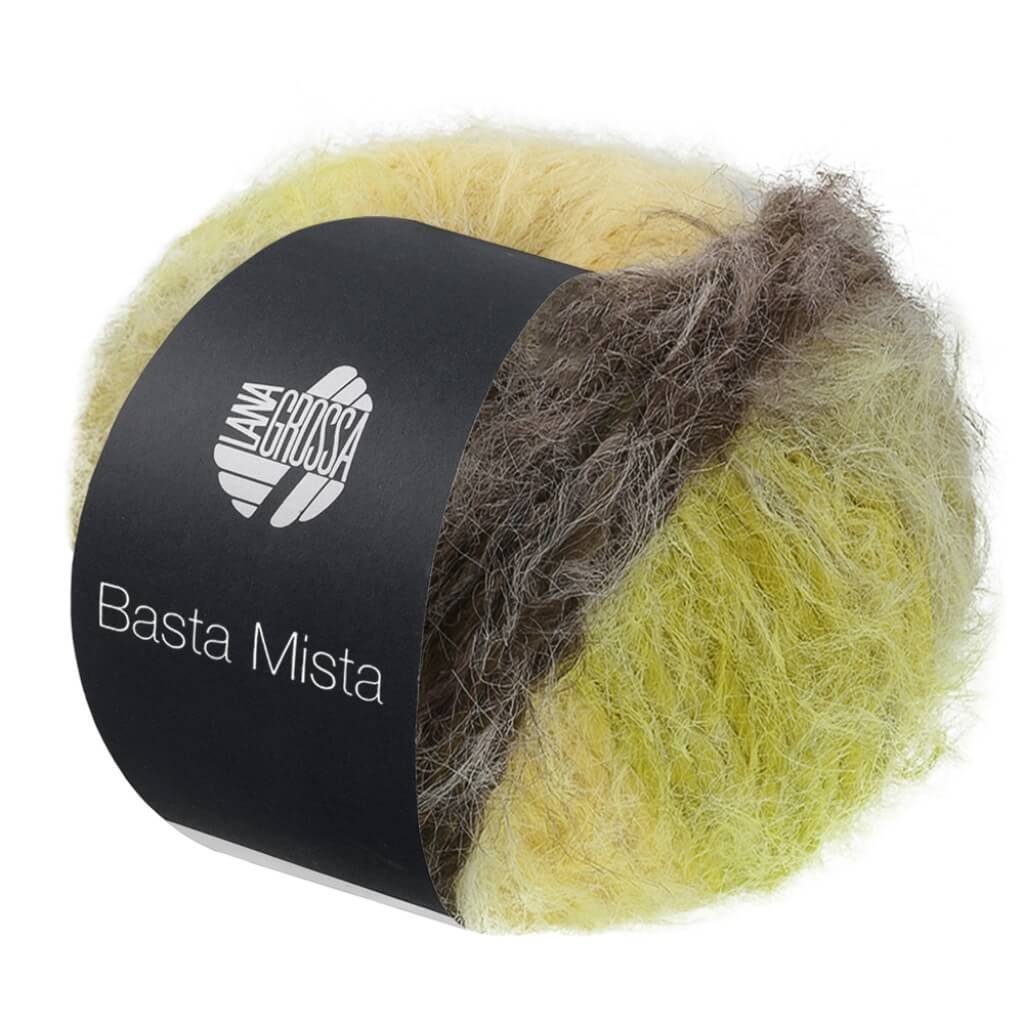 Lana Grossa 117 - Graubraun/Taupe/Gelb/Hellgelb/Helloliv Lana Grossa Basta Mista Lieblingsgarn