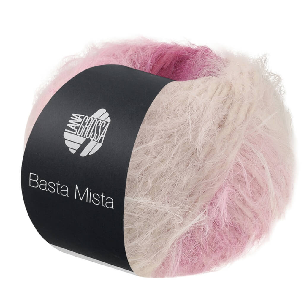 Lana Grossa 123 - Rotviolett/Fuchsia/Pink/Rosa/Rohweiß/Muschel Lana Grossa Basta Mista Lieblingsgarn