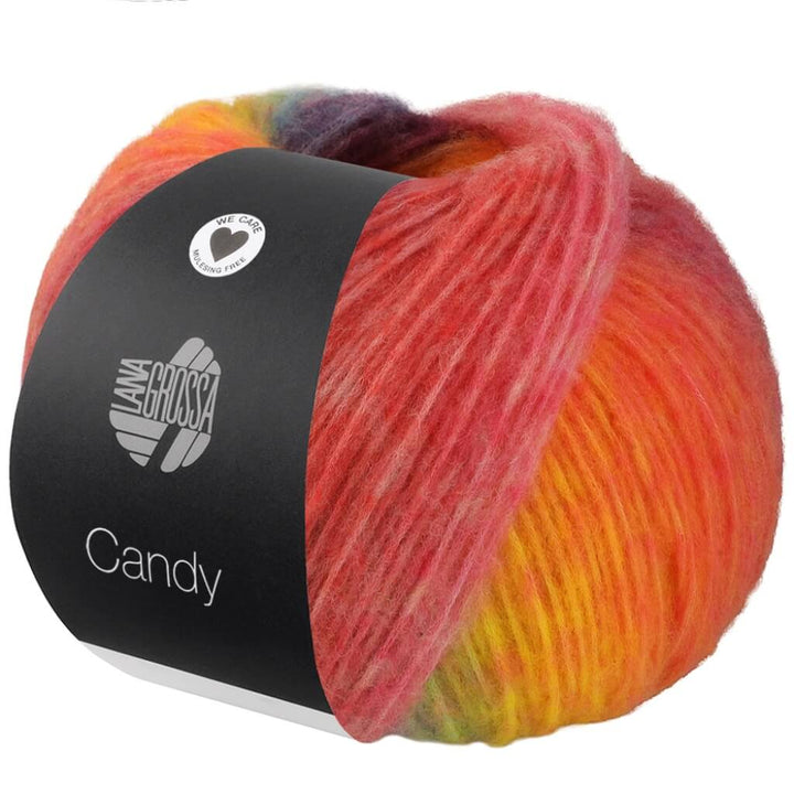 Lana Grossa 5 - Apricot/Orange/Dunkelviolett/Lila/Gelb/Gelbgrün/ Mint/Fuchsia/Rot/Pink/Rosa/Dunkelrot Lana Grossa Candy Lieblingsgarn