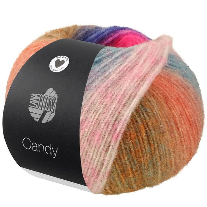 Lana Grossa 6 - Fuchsia/Grünbeige/Orange/Dunkelblau/Pink/ Lachs/Violett/Braun/Rost/Petrol/Dunkelpetrol/Rosa Lana Grossa Candy Lieblingsgarn
