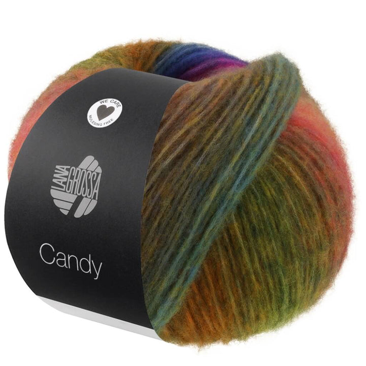 Lana Grossa 8 - Moos-/Waldgrün/Flieder/Grauviolett/Jeans/Dun- kelgrau/Orange/Gelb/Pink/Dunkelblau/Lachs/Nougat/J Lana Grossa Candy Lieblingsgarn