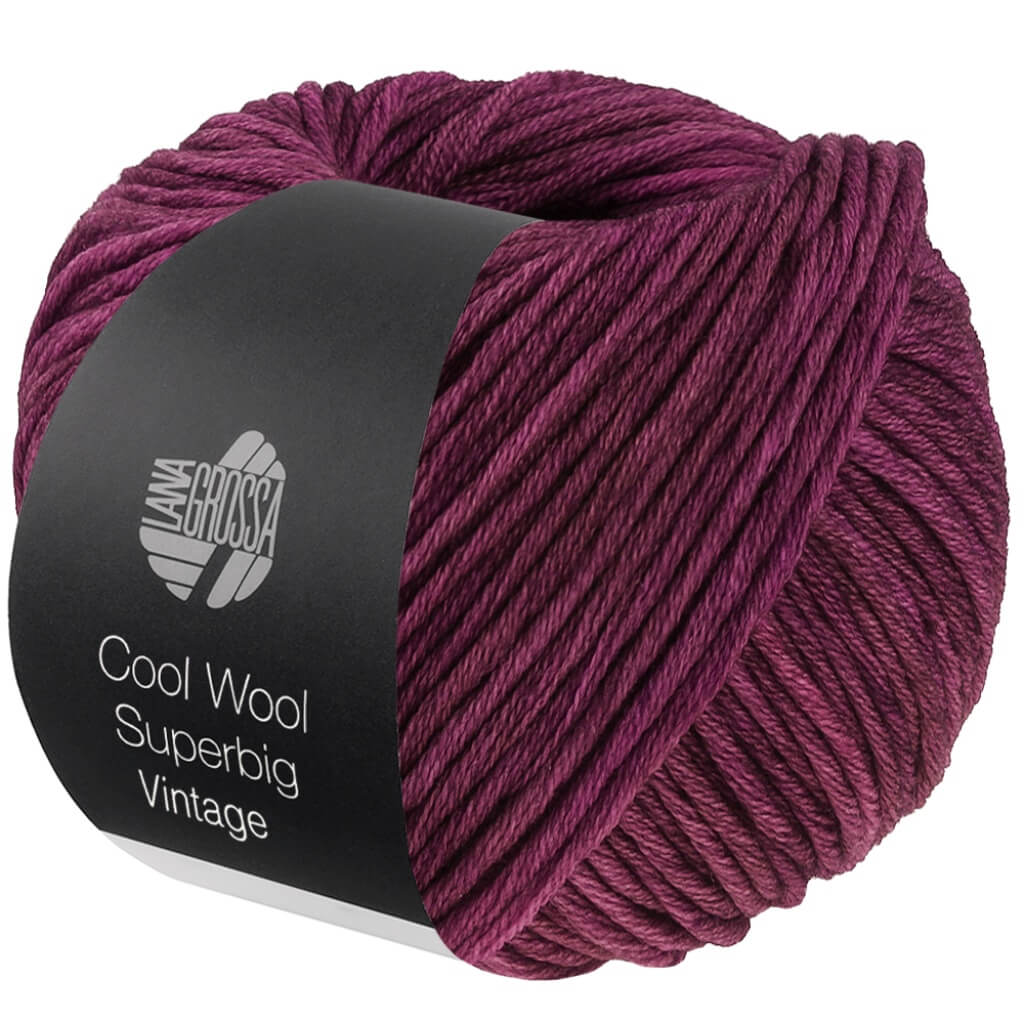 Lana Grossa Cool Wool Superbig Vintage, Farbe 7265 Pflaume – Merino bei Lieblingsgarn