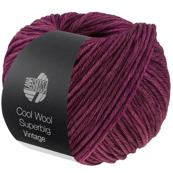 Lana Grossa Cool Wool Superbig Vintage, Farbe 7265 Pflaume – Merino bei Lieblingsgarn