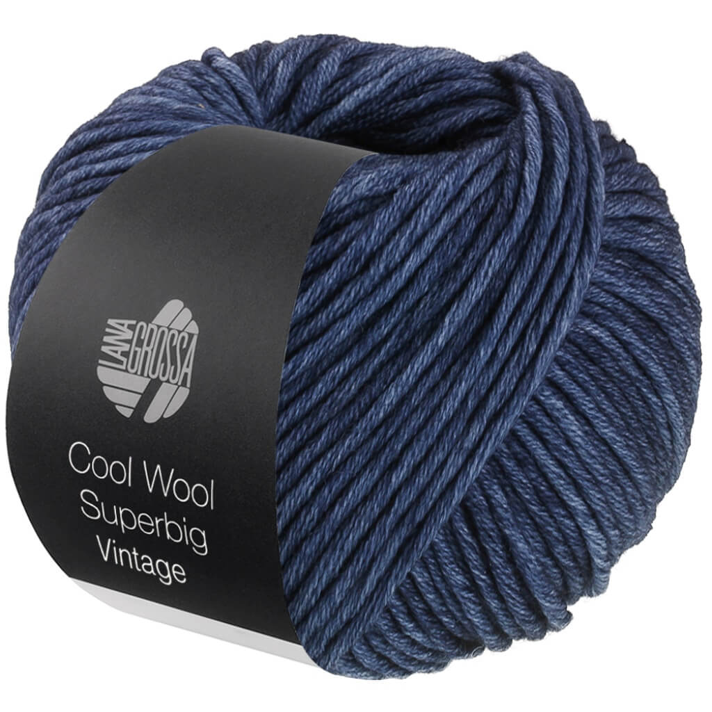Lana Grossa Cool Wool Superbig Vintage, Farbe 7266 Dunkelblau – Merino bei Lieblingsgarn
