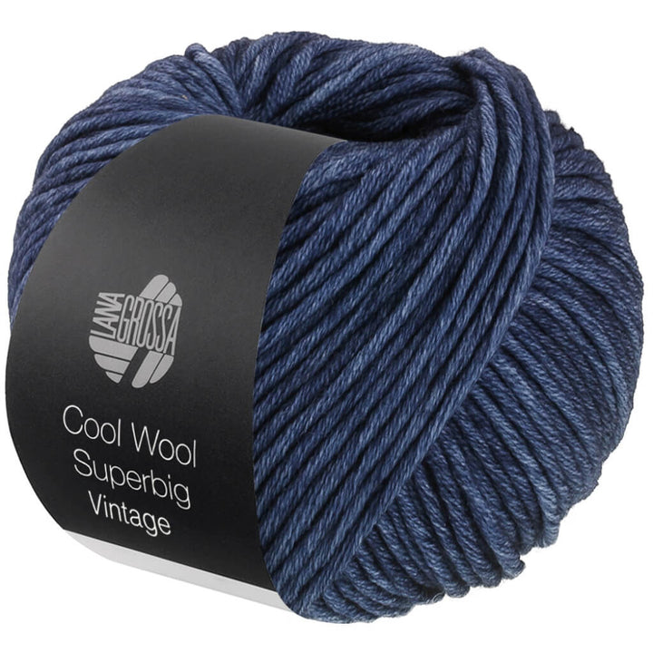 Lana Grossa Cool Wool Superbig Vintage, Farbe 7266 Dunkelblau – Merino bei Lieblingsgarn