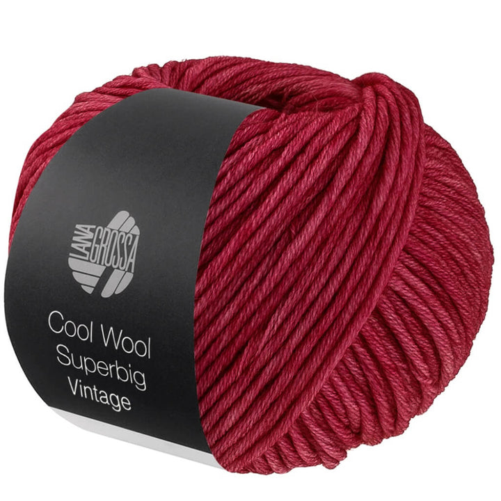 Lana Grossa Cool Wool Superbig Vintage, Farbe 7277 Indischrot – Merino bei Lieblingsgarn