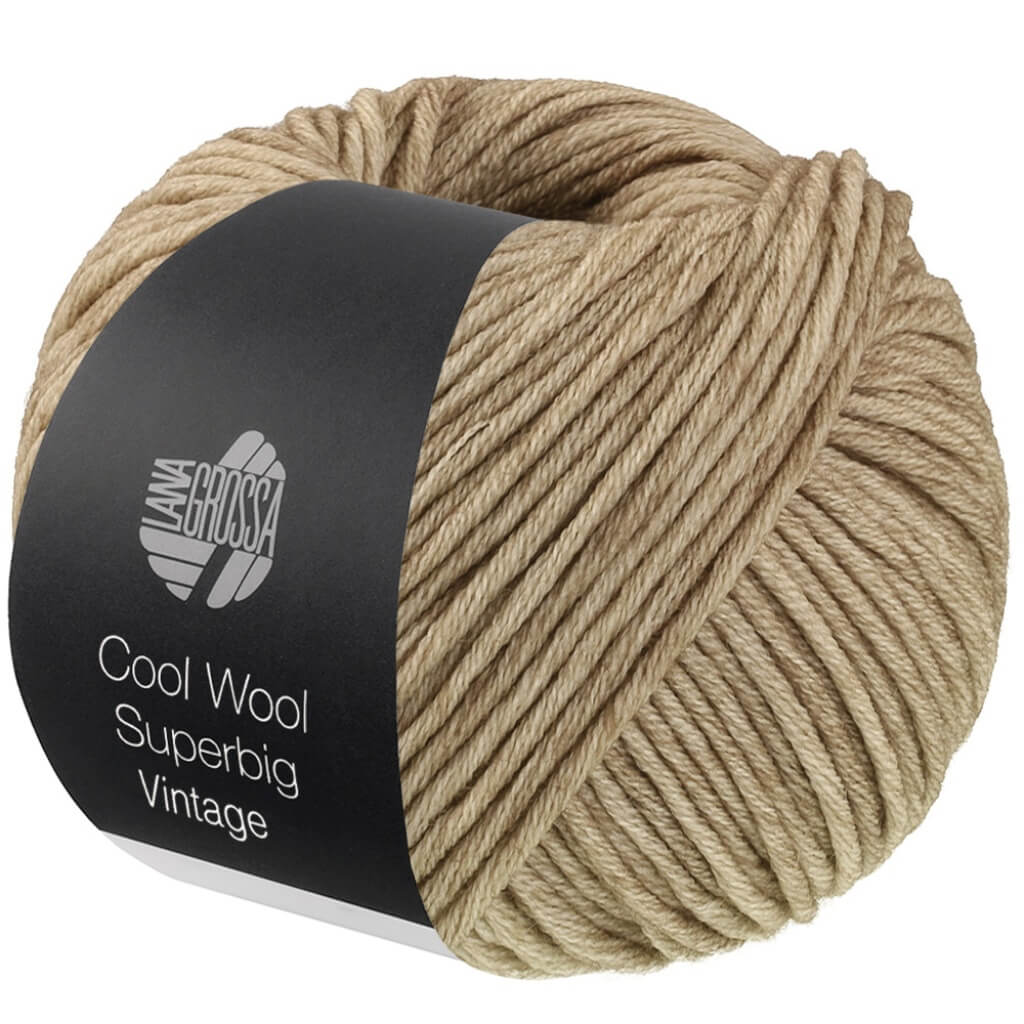 Lana Grossa Cool Wool Superbig Vintage, Farbe 7282 Sandbeige – Merino bei Lieblingsgarn