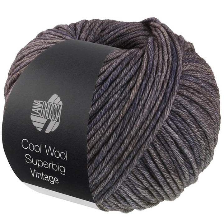 Lana Grossa Cool Wool Superbig Vintage, Farbe 7291 Dunkelgrau – Merino bei Lieblingsgarn
