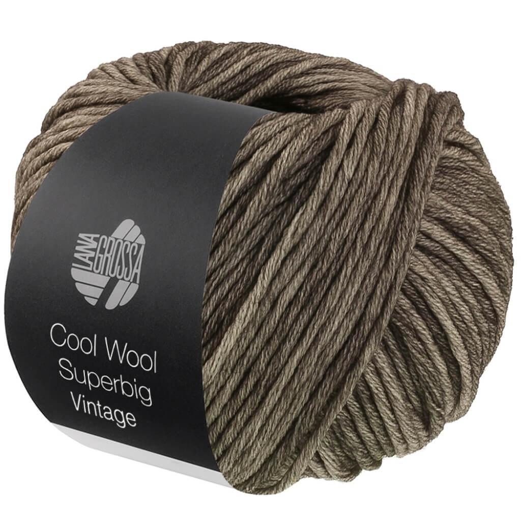 Lana Grossa Cool Wool Superbig Vintage, Farbe 7296 Graugrün – Merino bei Lieblingsgarn