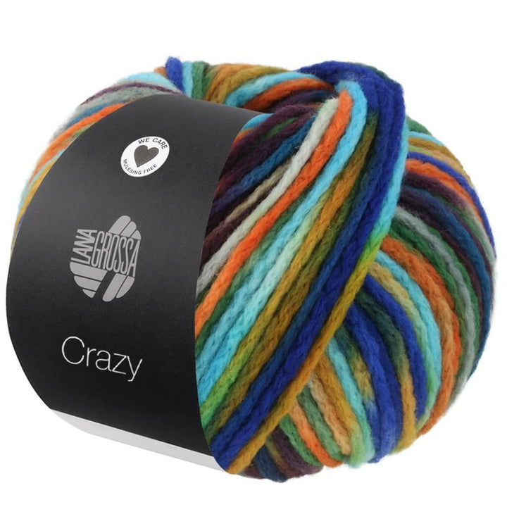 Lana Grossa 10 - Türkis/Orange/Senf/Royal Lana Grossa Crazy Lieblingsgarn