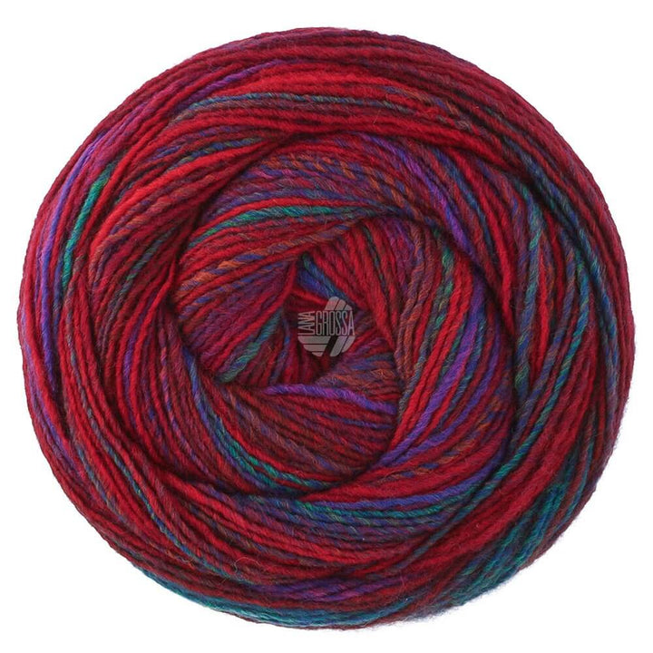Lana Grossa 527 - Rot/Weinrot/Violett/Petrol/Braunrot Lana Grossa Gomitolo Disegno Lieblingsgarn