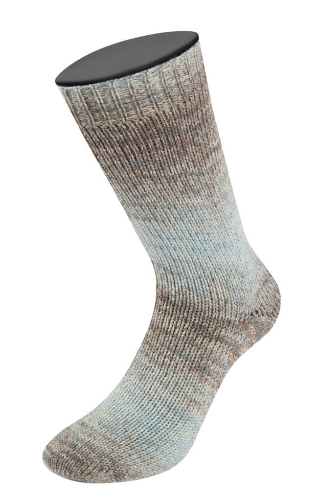 Lana Grossa 7234 - Mint/Hell-/Dunkelgrau/Graubraun Lana Grossa Meilenweit 100 Merino Extrafein Shades Lieblingsgarn