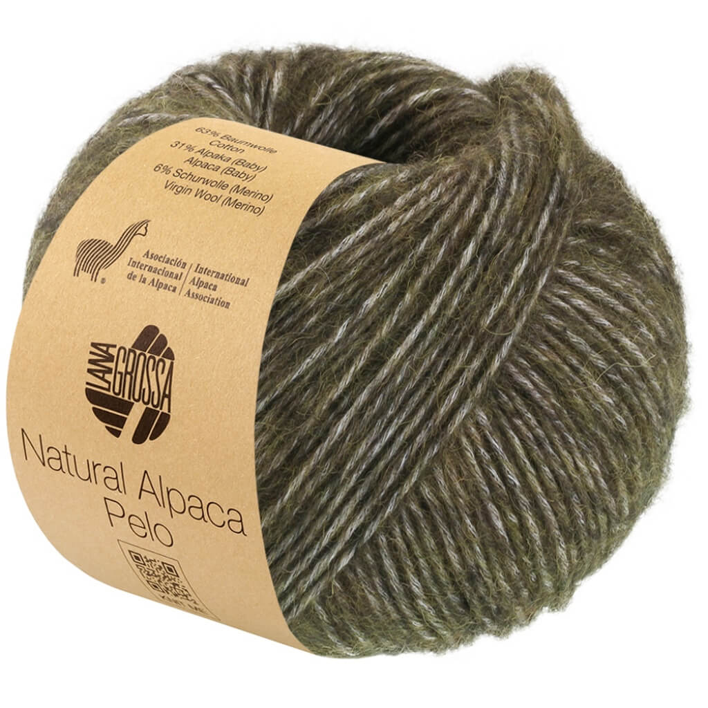 Lana Grossa 40 - Waldgrün meliert Lana Grossa Natural Alpaca Pelo Lieblingsgarn