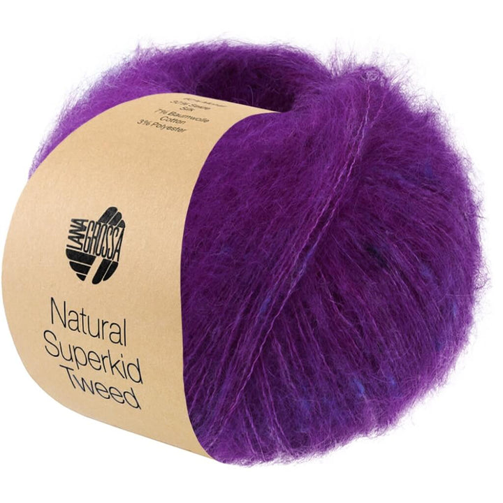 Lana Grossa 642 - Dunkelviolett Lana Grossa Natural Superkid Tweed Lieblingsgarn