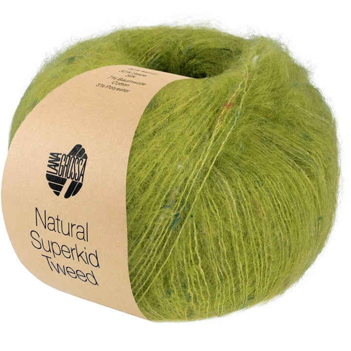 Lana Grossa 645 - Kiwigrün Lana Grossa Natural Superkid Tweed Lieblingsgarn