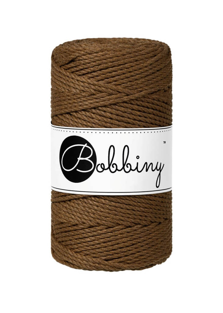 Bobbiny Nut Brown Bobbiny Makramee Garn 3mm gedreht Lieblingsgarn