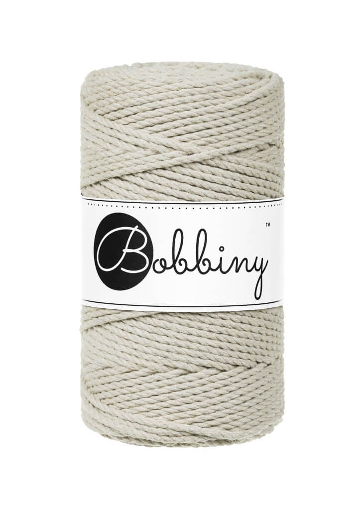 Bobbiny Pale Olive Bobbiny Makramee Garn 3mm gedreht Lieblingsgarn