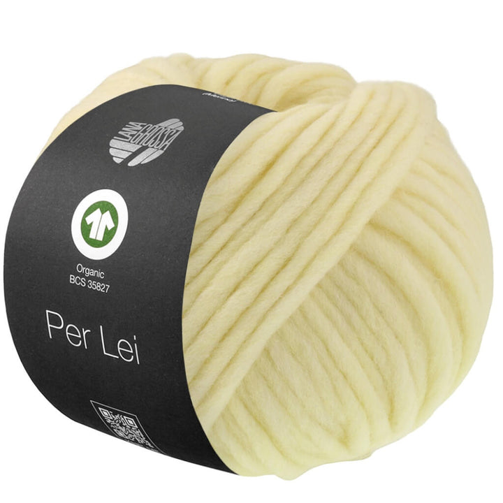 Lana Grossa Per Lei Gots 50 g, Farbe 57 Blassgelb – Schurwolle bei Lieblingsgarn