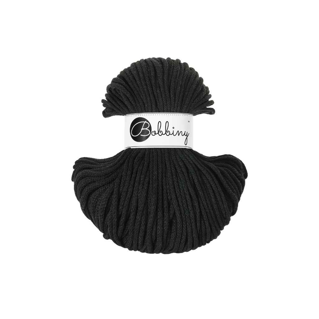 Bobbiny Black Bobbiny Classic cotton cords 4mm 100m Lieblingsgarn