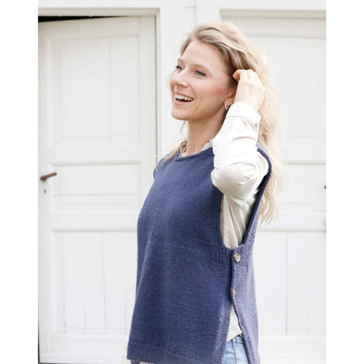 Drops Damen Pullunder Blue Night Vest Strickanleitung - Drops (PDF) Lieblingsgarn