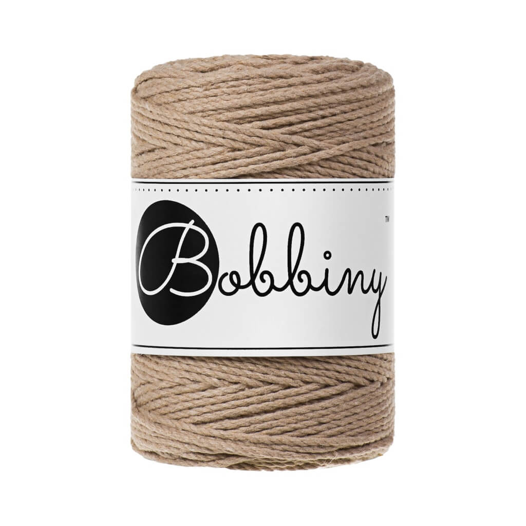 Bobbiny Sand Bobbiny Makramee Garn 1,5 mm x 100 m gedreht Lieblingsgarn