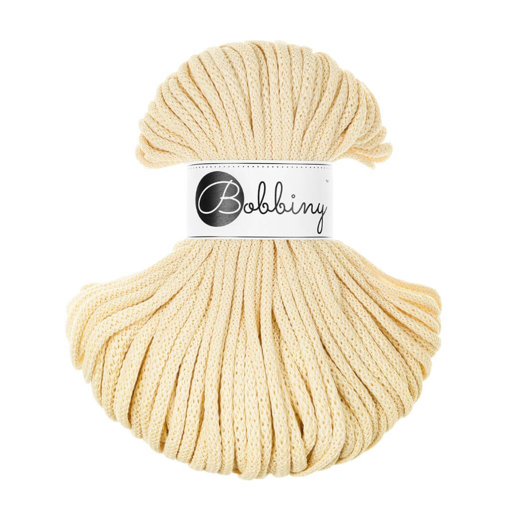 Bobbiny Makrameegarn Butter Yellow Bobbiny Premium Kordel 5 mm x 50 m Lieblingsgarn