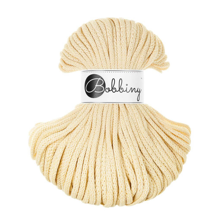 Bobbiny Makrameegarn Butter Yellow Bobbiny Premium Kordel 5 mm x 50 m Lieblingsgarn