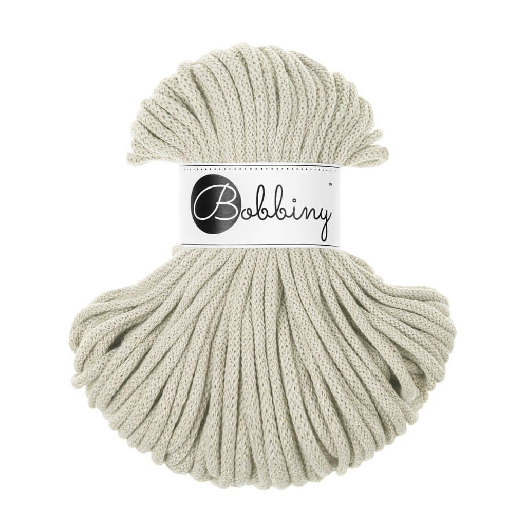 Bobbiny Makrameegarn Pale Olive Bobbiny Premium Kordel 5 mm x 50 m Lieblingsgarn
