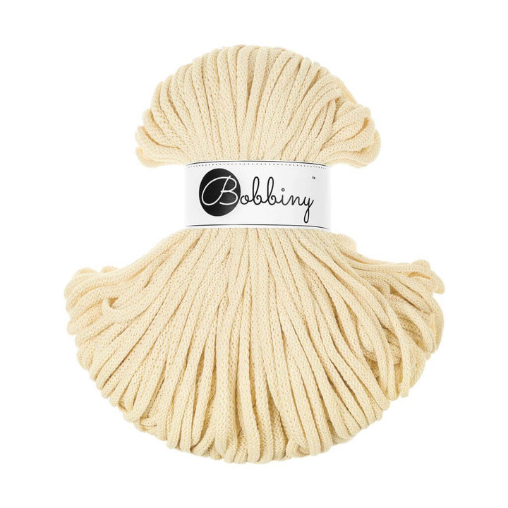 Bobbiny Makrameegarn Butter Yellow Bobbiny Premium Kordel 5mm x 100 Meter Lieblingsgarn
