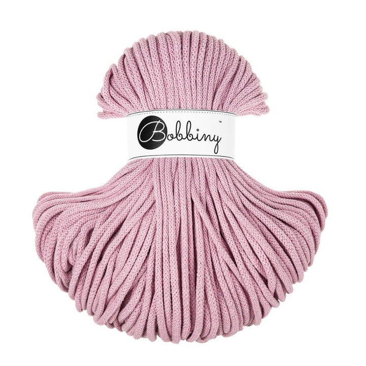 Bobbiny Makrameegarn Dusty Rose Bobbiny Premium Kordel 5mm x 100 Meter Lieblingsgarn