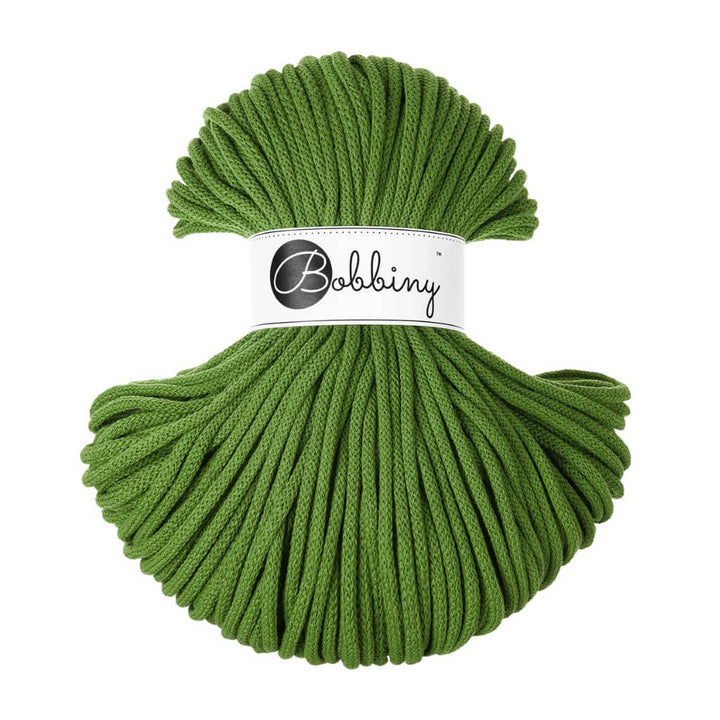 Bobbiny Makrameegarn Moss Green Bobbiny Premium Kordel 5mm x 100 Meter Lieblingsgarn