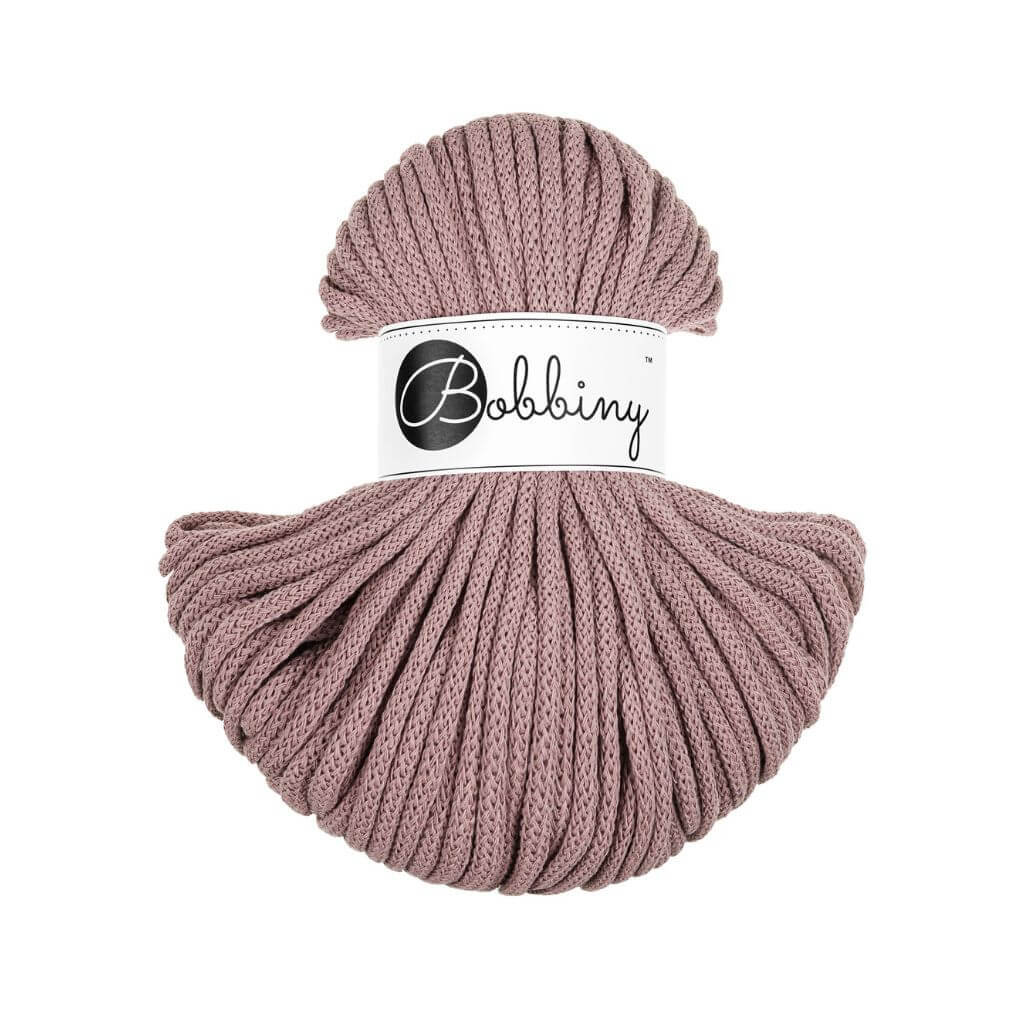 Bobbiny Makrameegarn Mauve Bobbiny Premium Kordel 5 mm x 50 m Lieblingsgarn