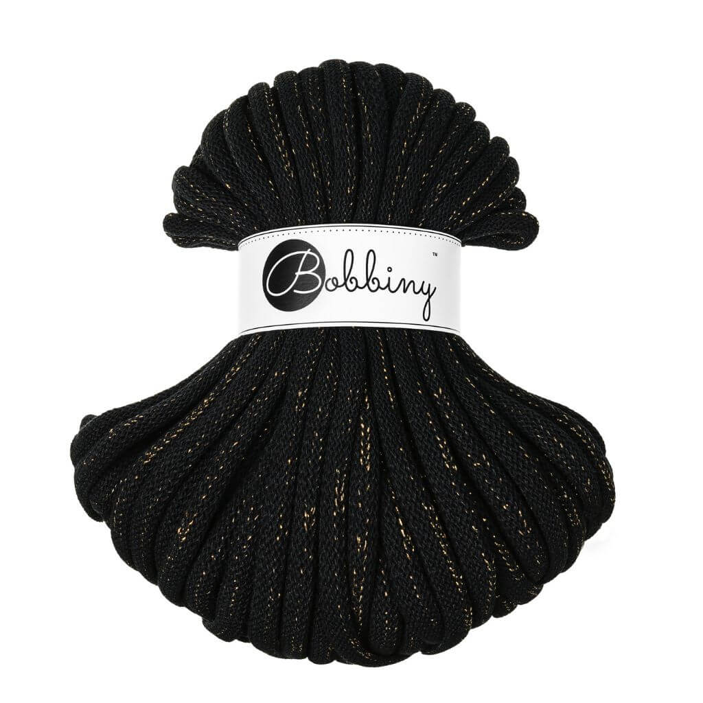 Bobbiny Golden Black Bobbiny Jumbo Kordel 9 mm x 30 m Lieblingsgarn