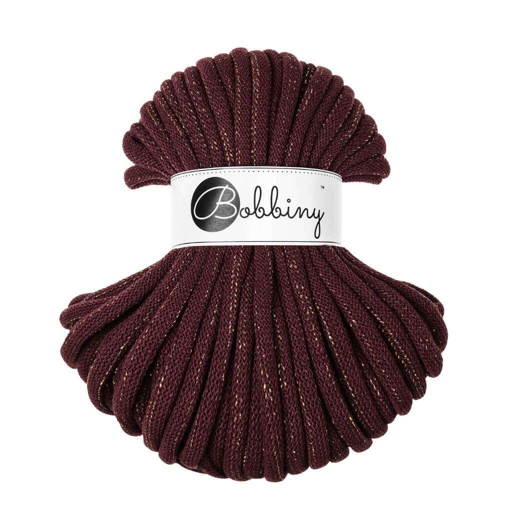 Bobbiny Golden Burgundy Bobbiny Jumbo Kordel 9 mm x 30 m Lieblingsgarn