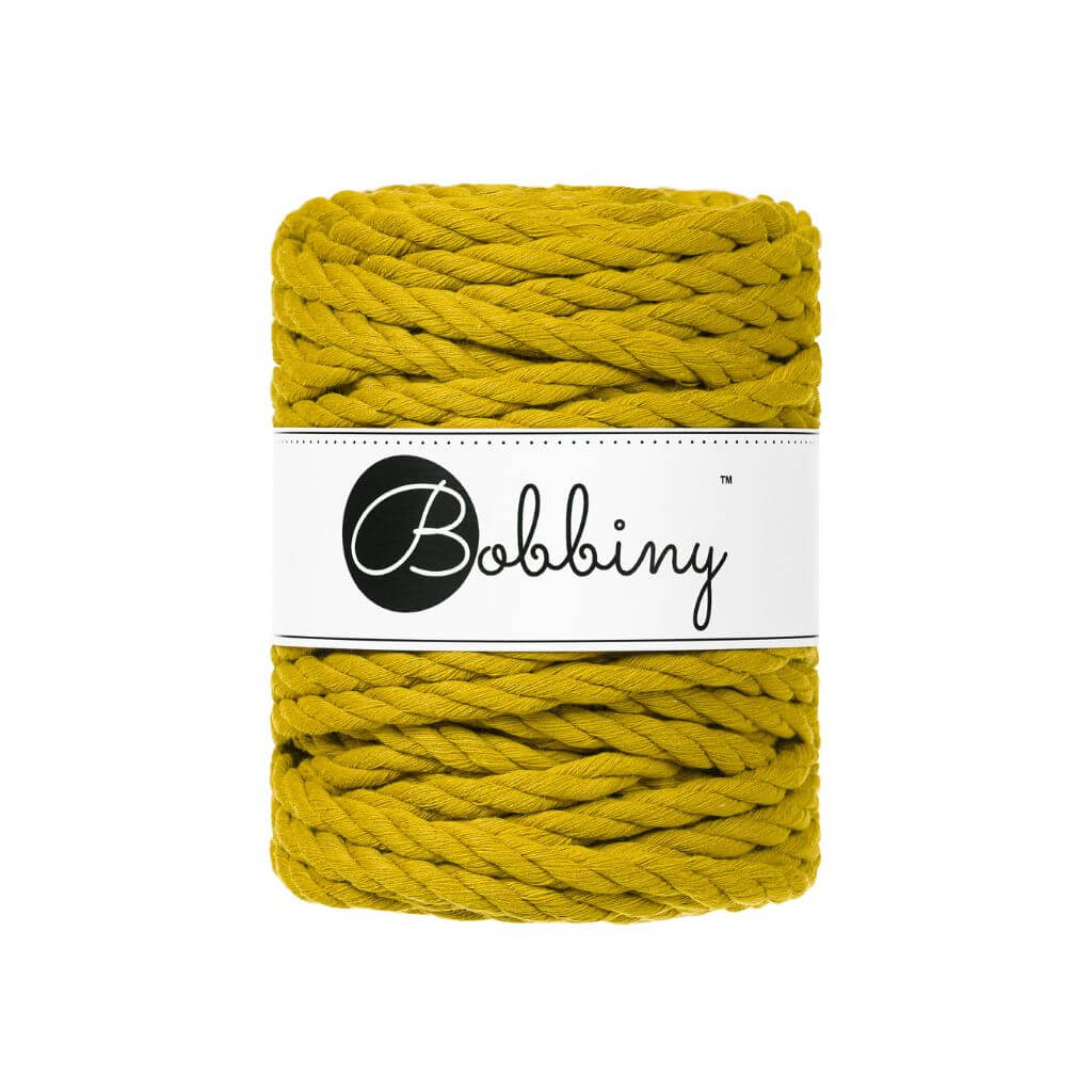 Bobbiny Spicy Yellow Bobbiny Makramee Garn 9 mm x 30 m gedreht Lieblingsgarn