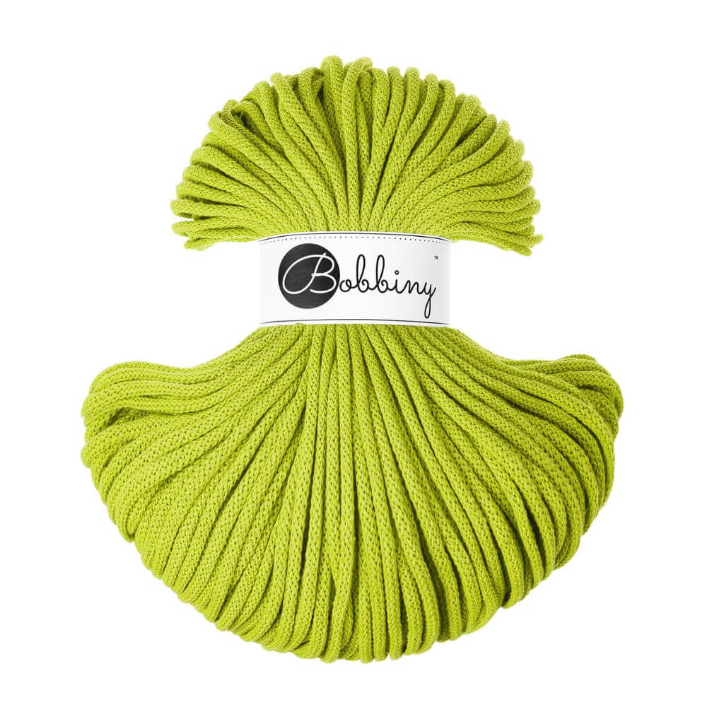 Bobbiny Makrameegarn Dopamine Lime Bobbiny Premium Kordel 5mm x 100 Meter Lieblingsgarn