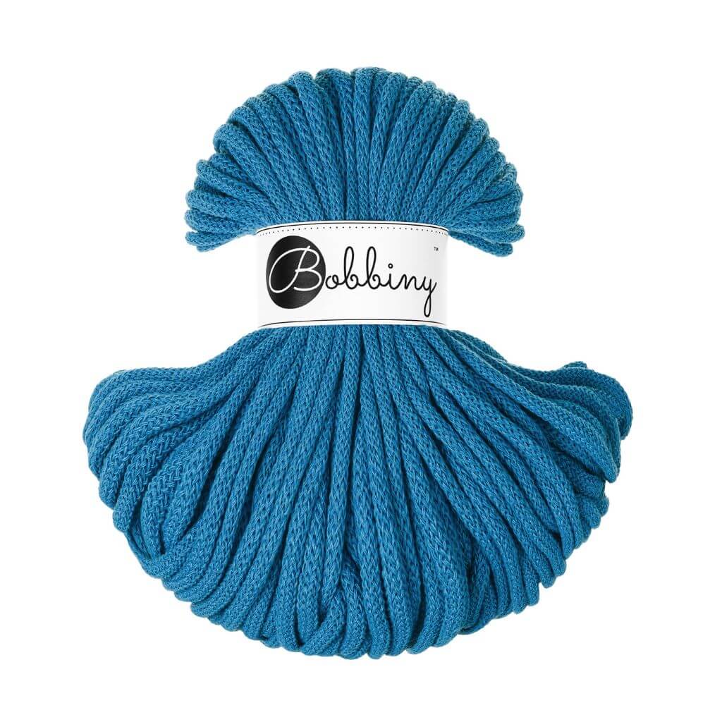 Bobbiny Makrameegarn Dopamine Blue Bobbiny Premium Kordel 5 mm x 50 m Lieblingsgarn