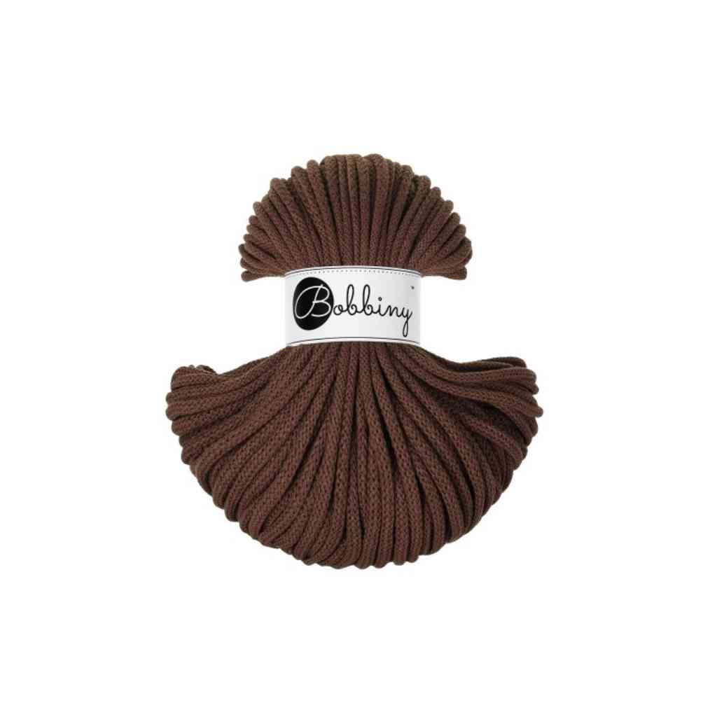 Bobbiny Premium Kordel 5 mm x 50 m, Farbe Chocolate Brown – Baumwolle bei Lieblingsgarn
