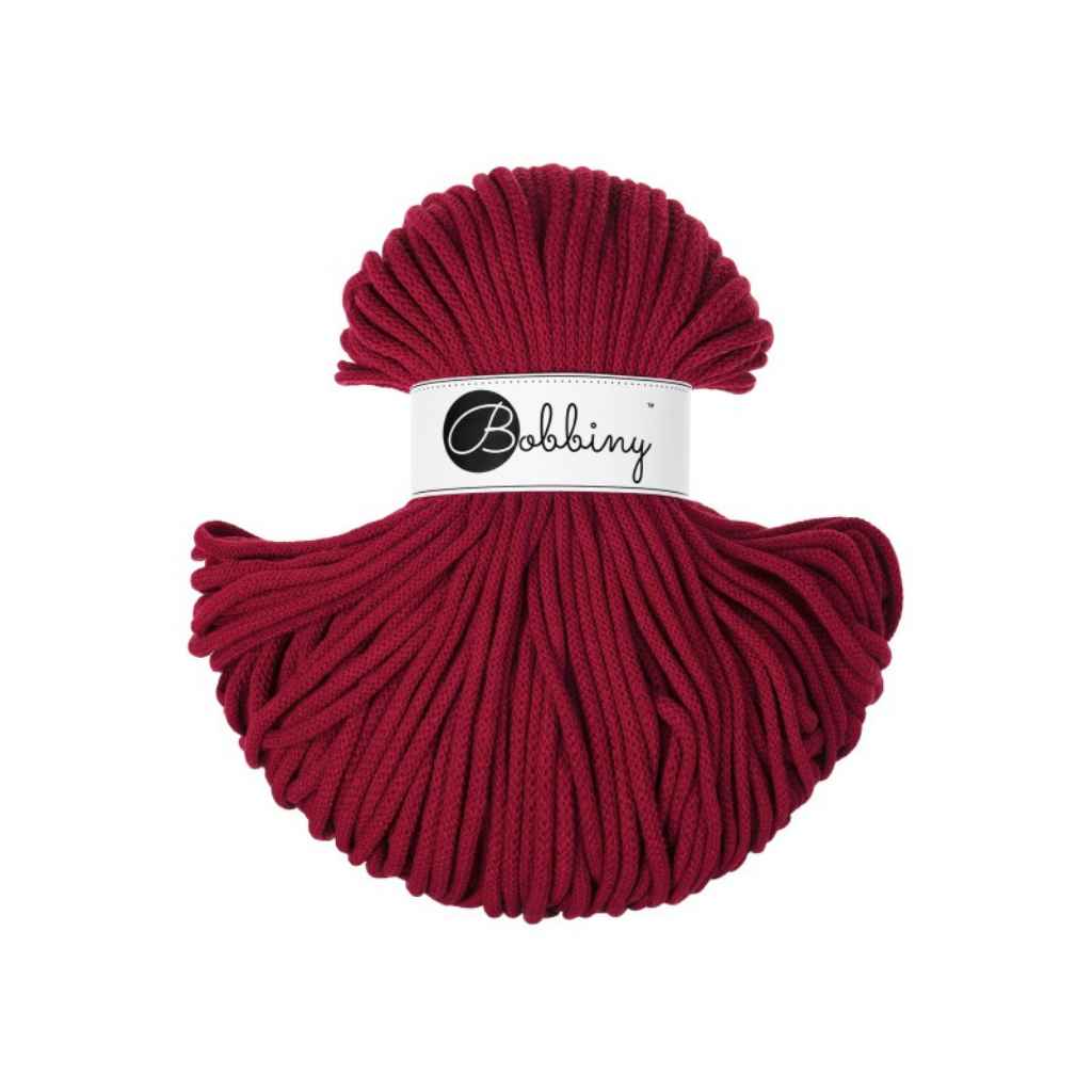 Bobbiny Makrameegarn Red Velvet Bobbiny Premium Kordel 5mm x 100 Meter Lieblingsgarn