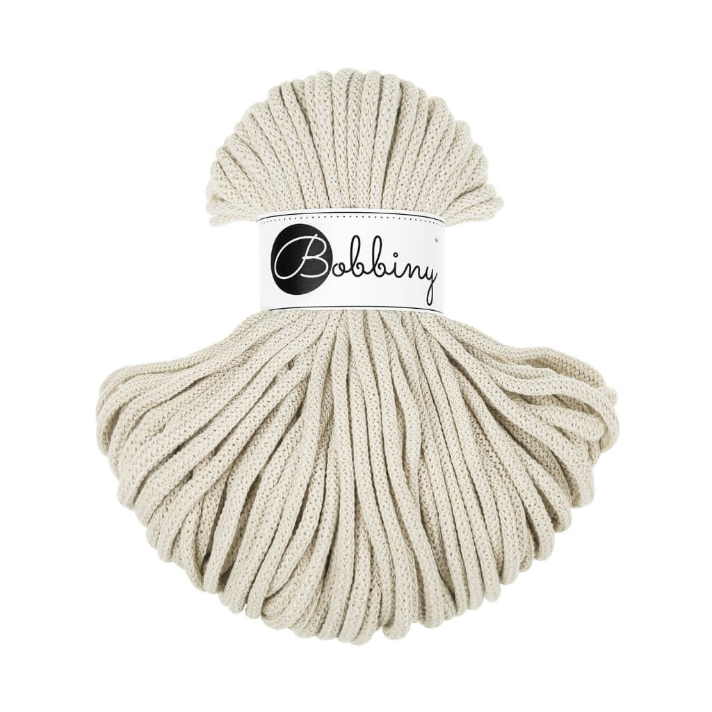 Bobbiny Makrameegarn Cashmere Beige Bobbiny Premium Kordel 5 mm x 50 m Lieblingsgarn