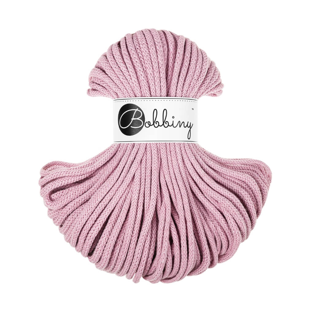 Bobbiny Makrameegarn Dusty Rose Bobbiny Premium Kordel 5 mm x 50 m Lieblingsgarn