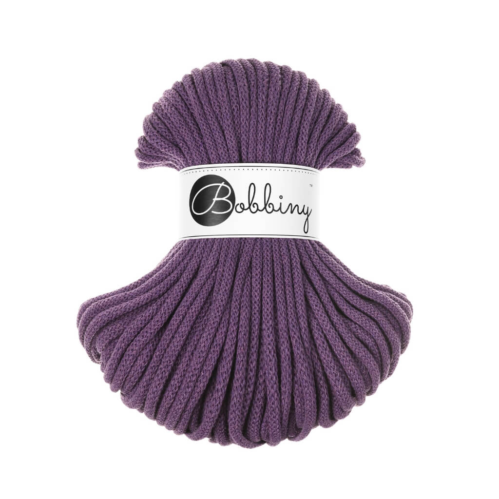 Bobbiny Makrameegarn Violet Bobbiny Premium Kordel 5 mm x 50 m Lieblingsgarn