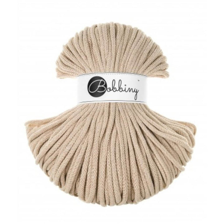 Bobbiny Makrameegarn Warm Beige Bobbiny Premium Kordel 5mm x 100 Meter Lieblingsgarn