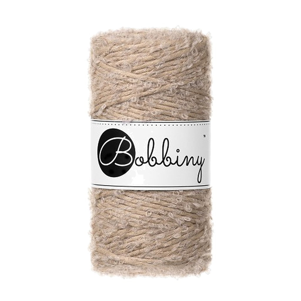 Bobbiny Boucle Macrame Cord 3mm, Farbe Sand – Baumwolle bei Lieblingsgarn