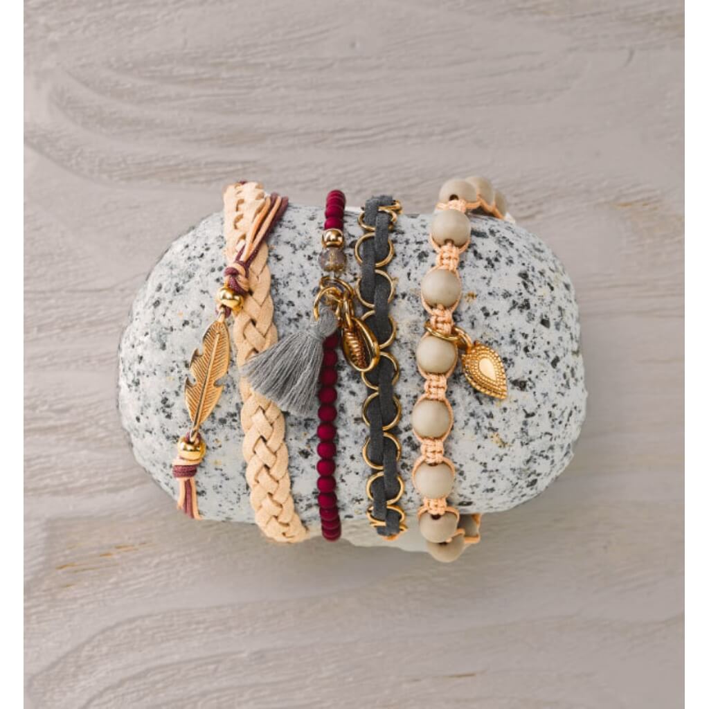 Boho-Schmuck Love & Peace - Schmuckset Lieblingsgarn