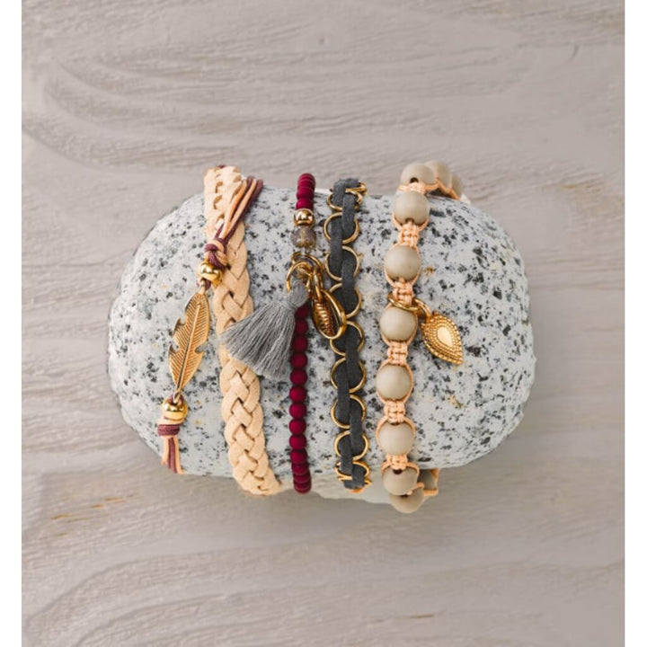 Boho-Schmuck Love & Peace - Schmuckset Lieblingsgarn