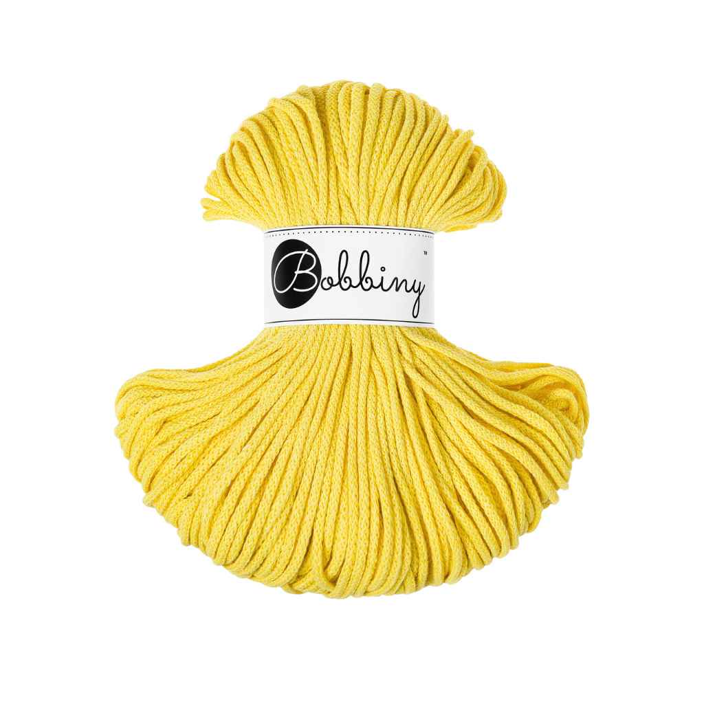 Bobbiny Makramee Canary Yellow Bobbiny Kordel Junior 3mm x 100 m Lieblingsgarn