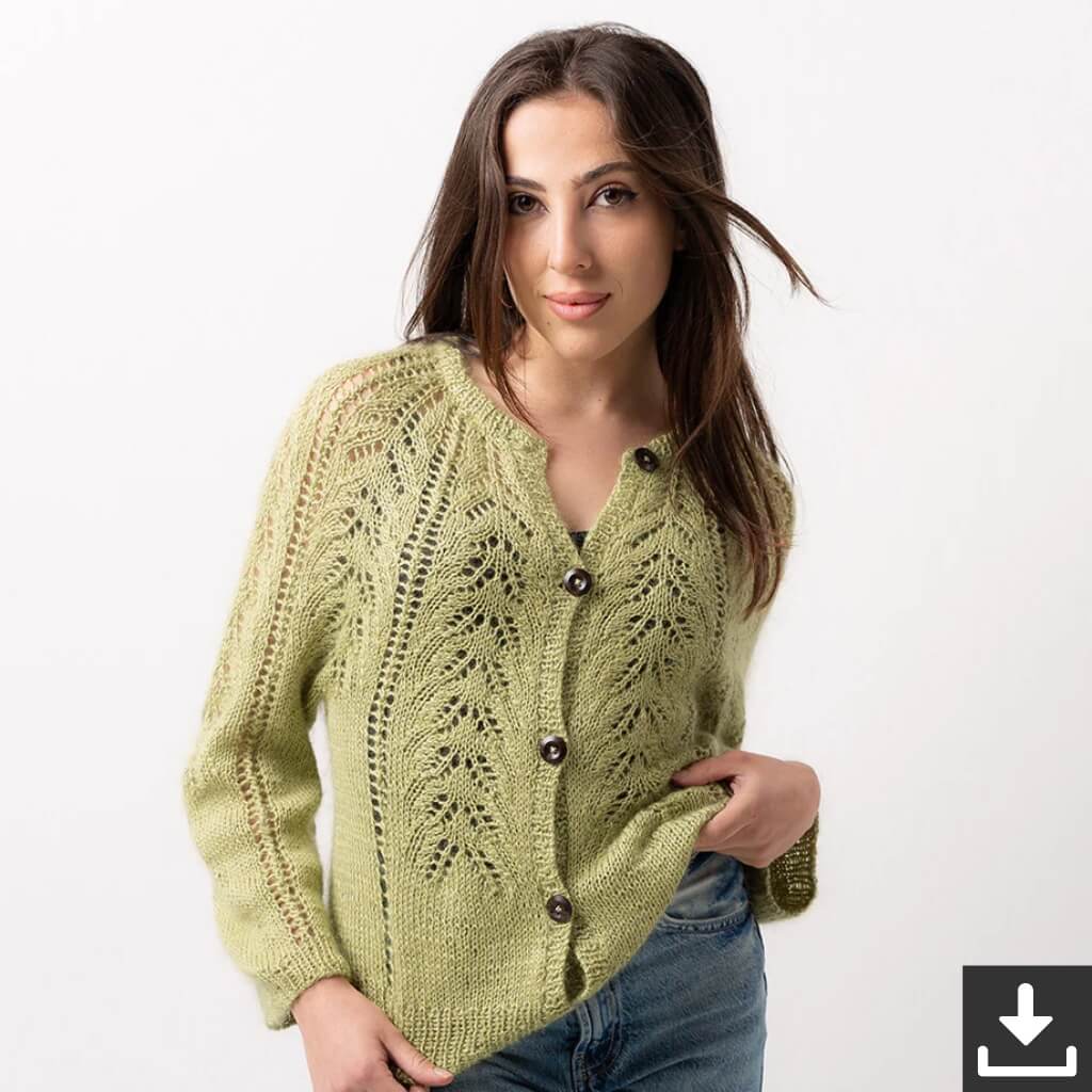 Pascuali Pattern Strickjacke Eyed Fern Strickanleitung - Pascuali (PDF) Lieblingsgarn