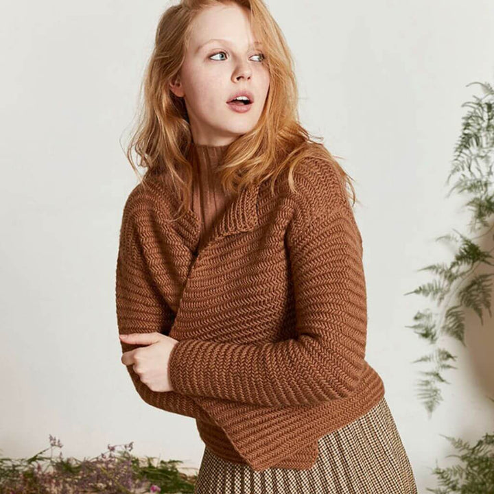 Lang Yarns Pattern Cardigan im Fischgrätmuster Strickanleitung - Lang Yarns (PDF) Lieblingsgarn