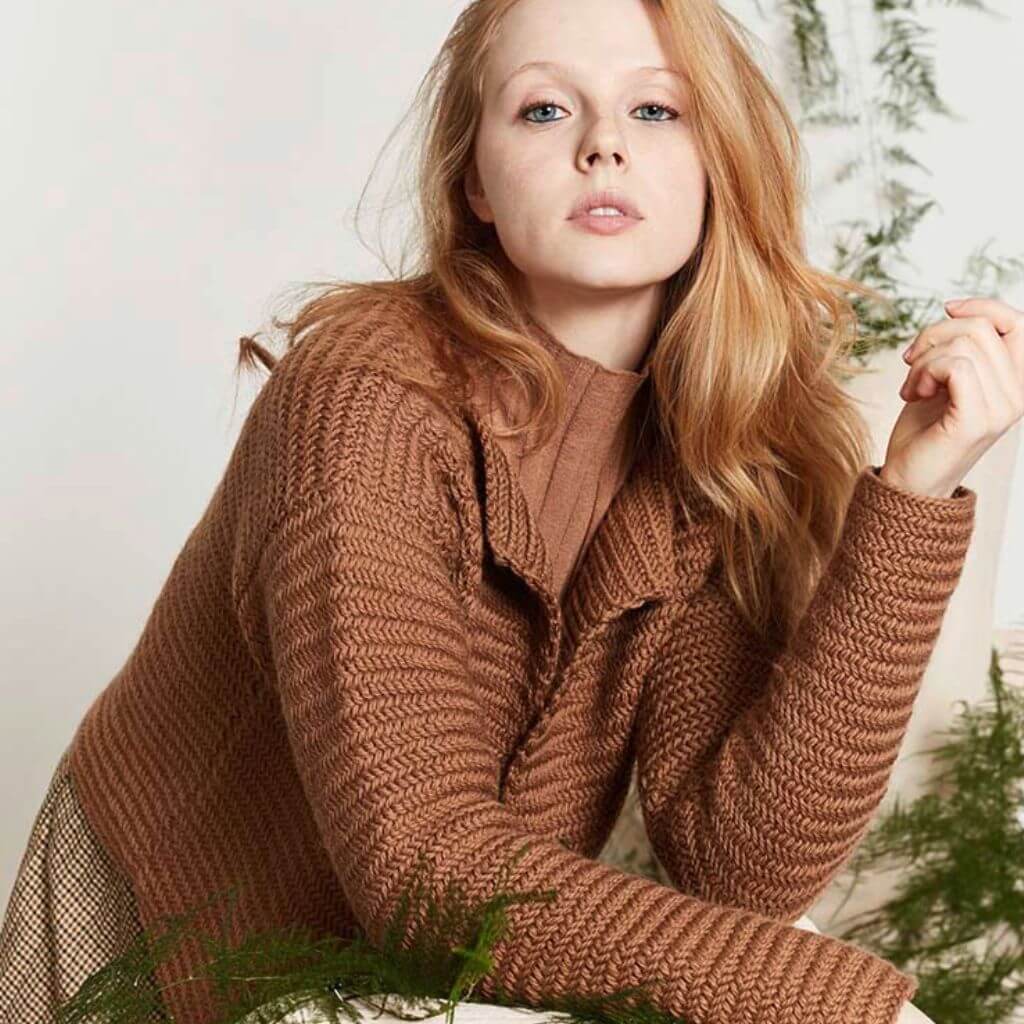 Lang Yarns Pattern Cardigan im Fischgrätmuster Strickanleitung - Lang Yarns (PDF) Lieblingsgarn